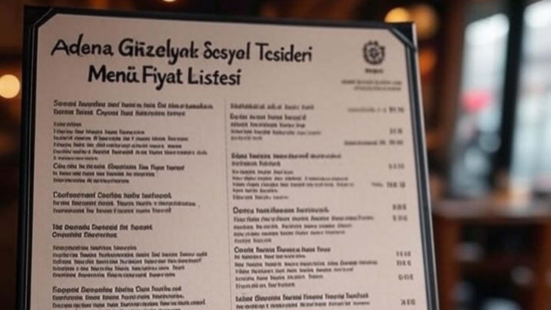 Adana Güzelyalı Sosyal Tesisleri menü fiyat listesi