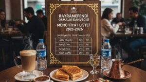 Bayramefendi Osmanlı Kahvecisi menü fiyat listesi