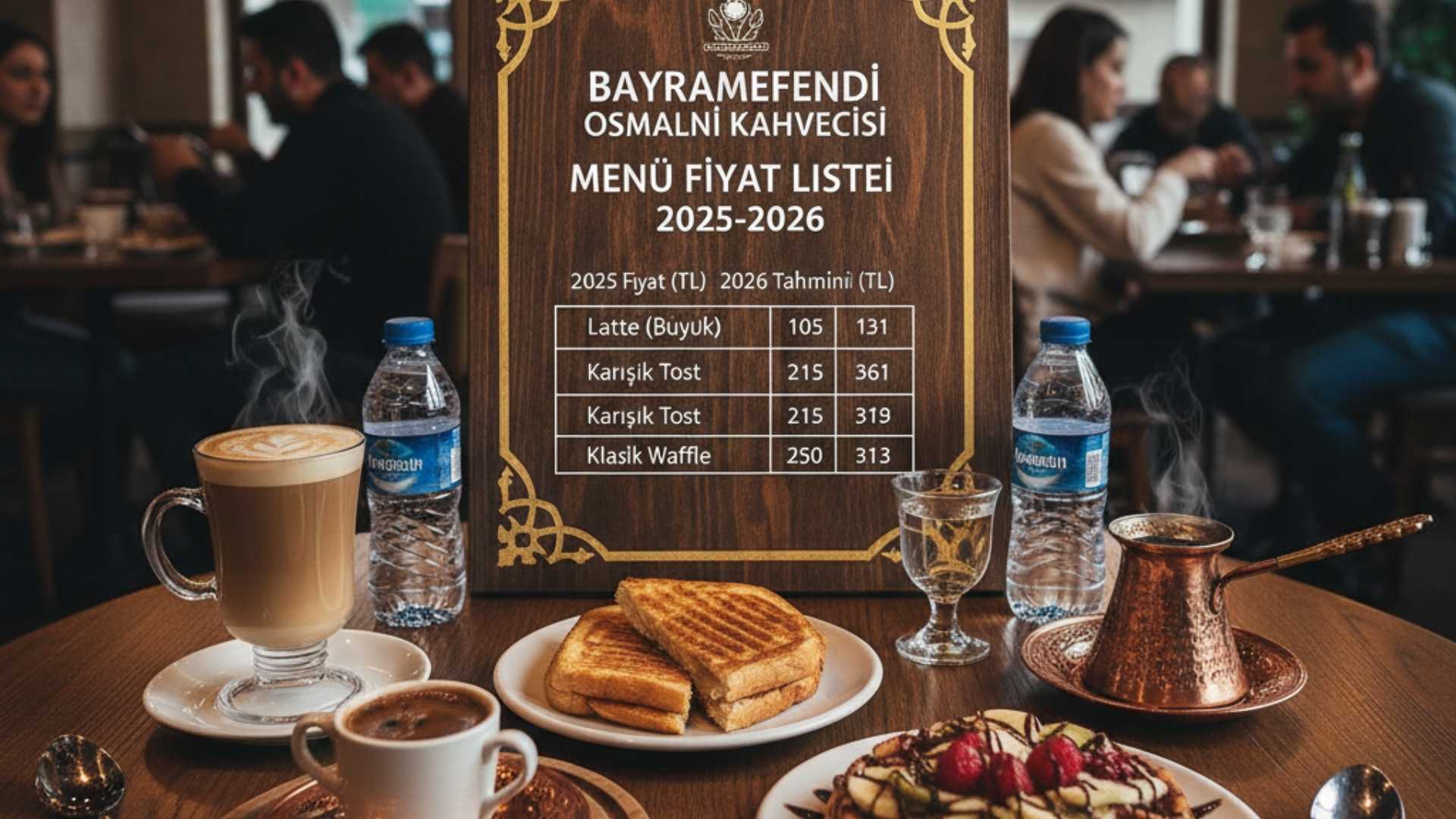 Bayramefendi Osmanlı Kahvecisi menü fiyat listesi güncel (2025)