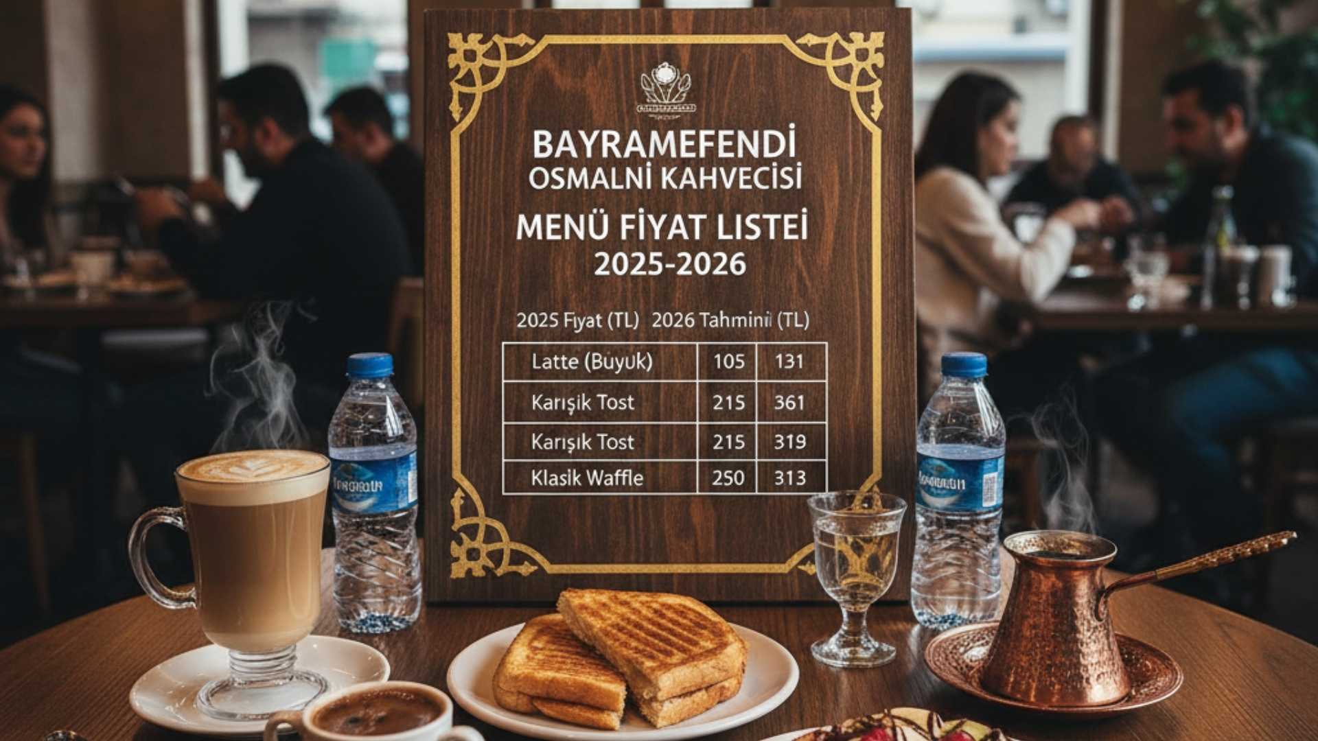 Bayramefendi Osmanlı Kahvecisi menü fiyat listesi
