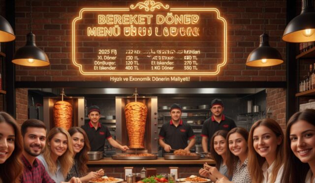 Bereket Döner Menü fiyat listesi