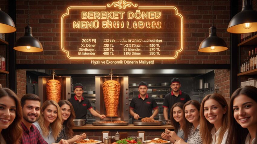 Bereket Döner Menü Fiyat Listesi