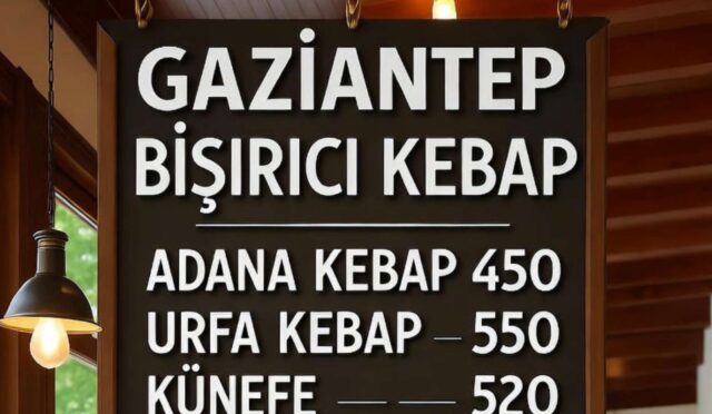 Bişirici Kebap Menü fiyat listesi