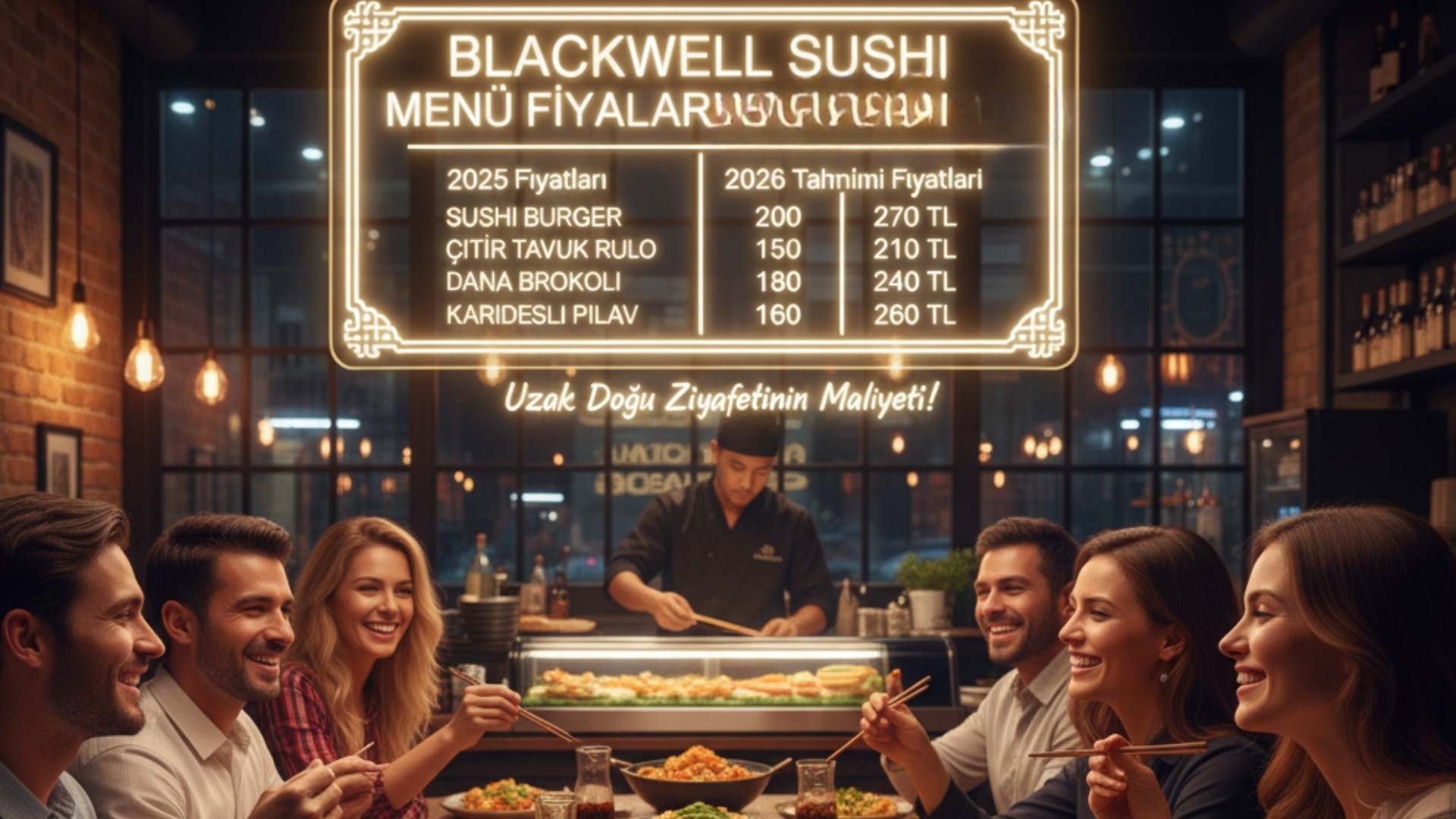 Blackwell Sushi Menü fiyat listesi