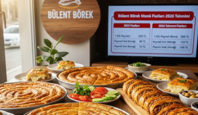 Bülent Börekçilik Menü fiyat listesi