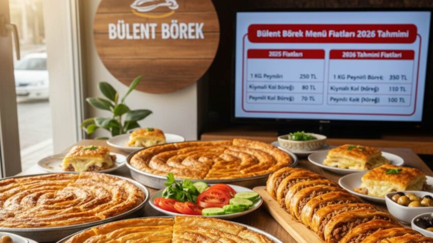 Bülent Börekçilik Menü Fiyat Listesi