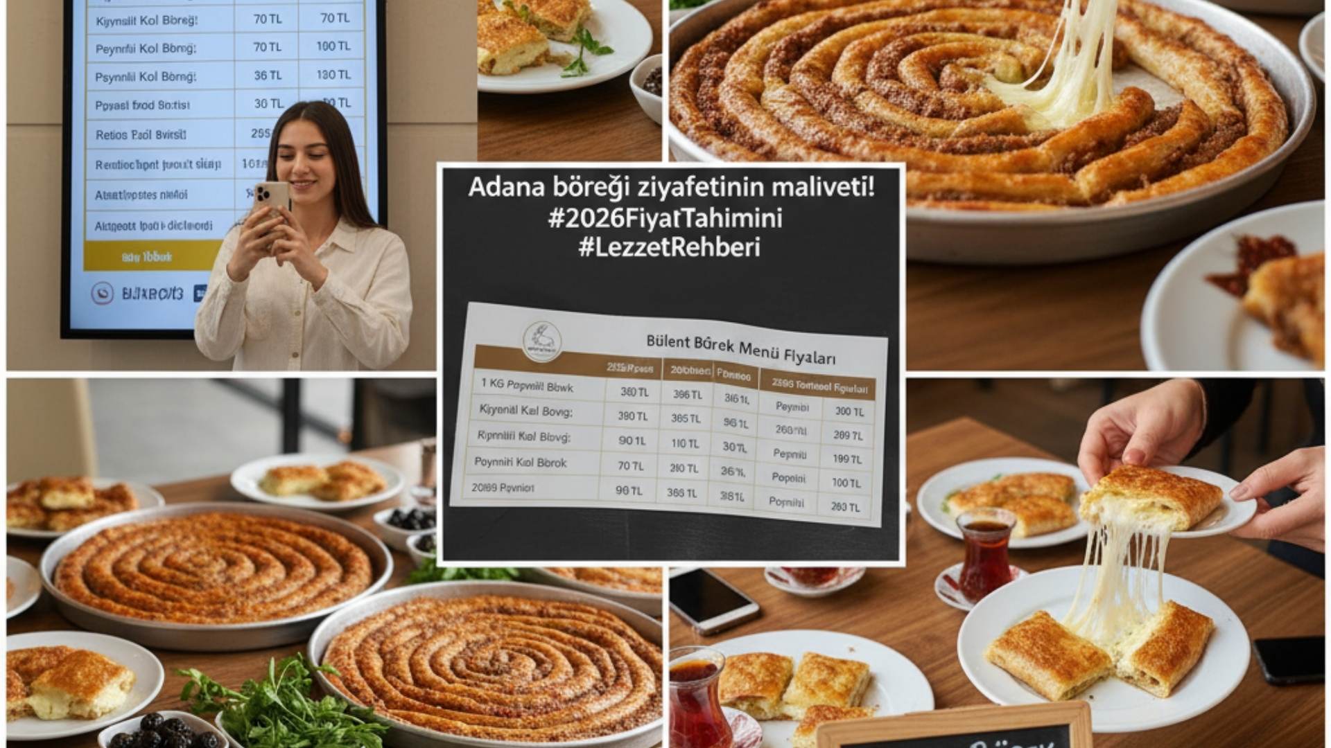 Bülent Börekçilik Menü fiyat listesi nedir