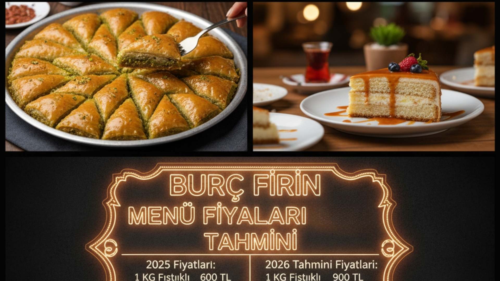Burç Fırın Menü fiyat listesi nedir
