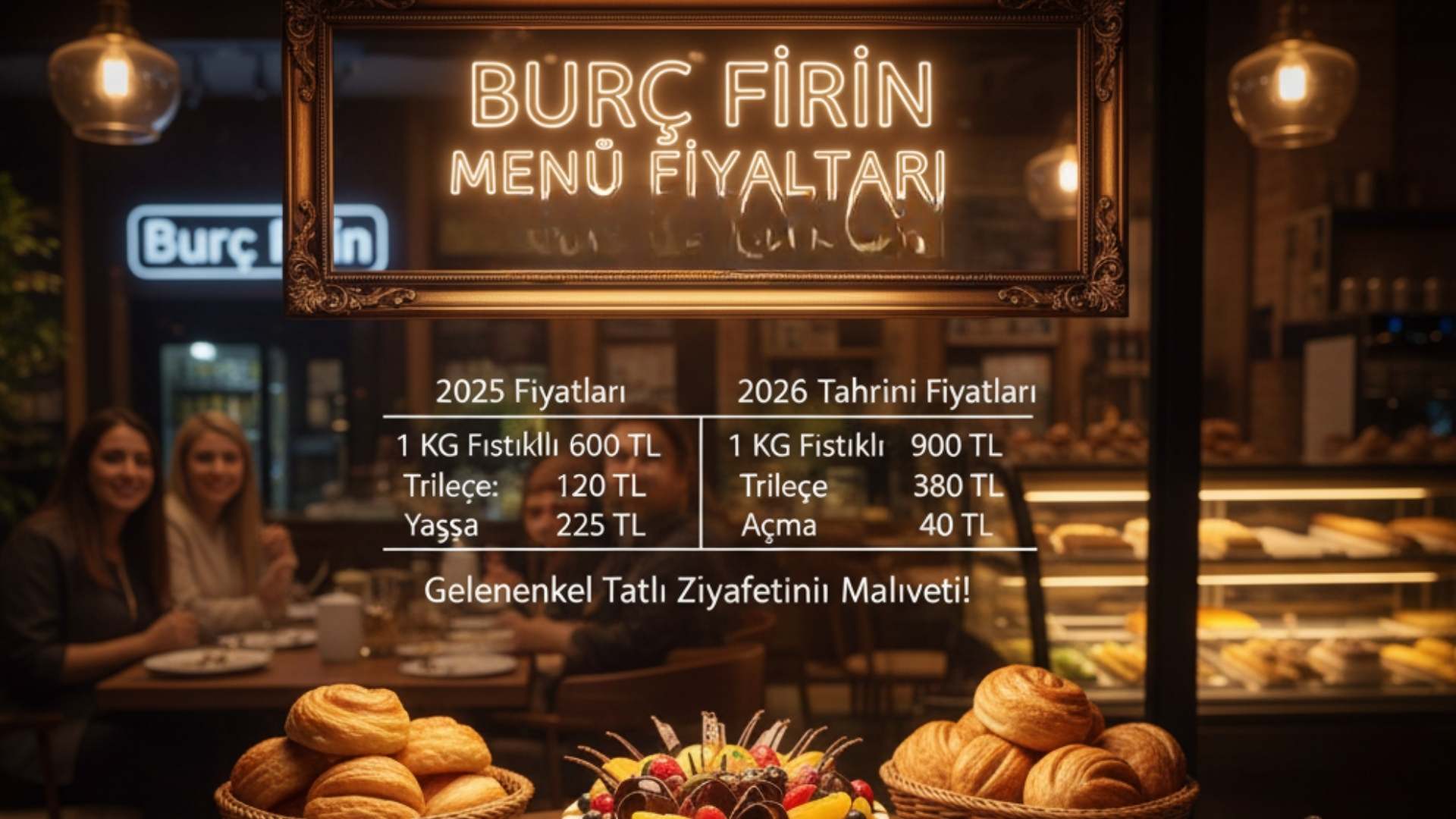 Burç Fırın Menü fiyat listesi