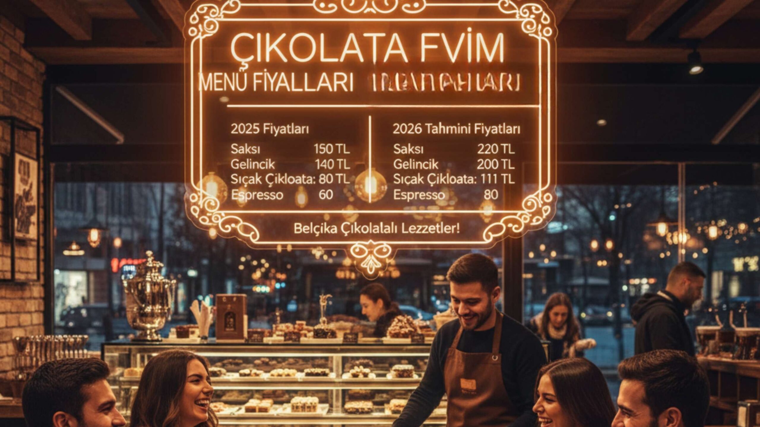 Çikolata Evim menü fiyat listesi