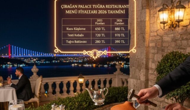 Çırağan Palace Kempinski Menü fiyat listesi