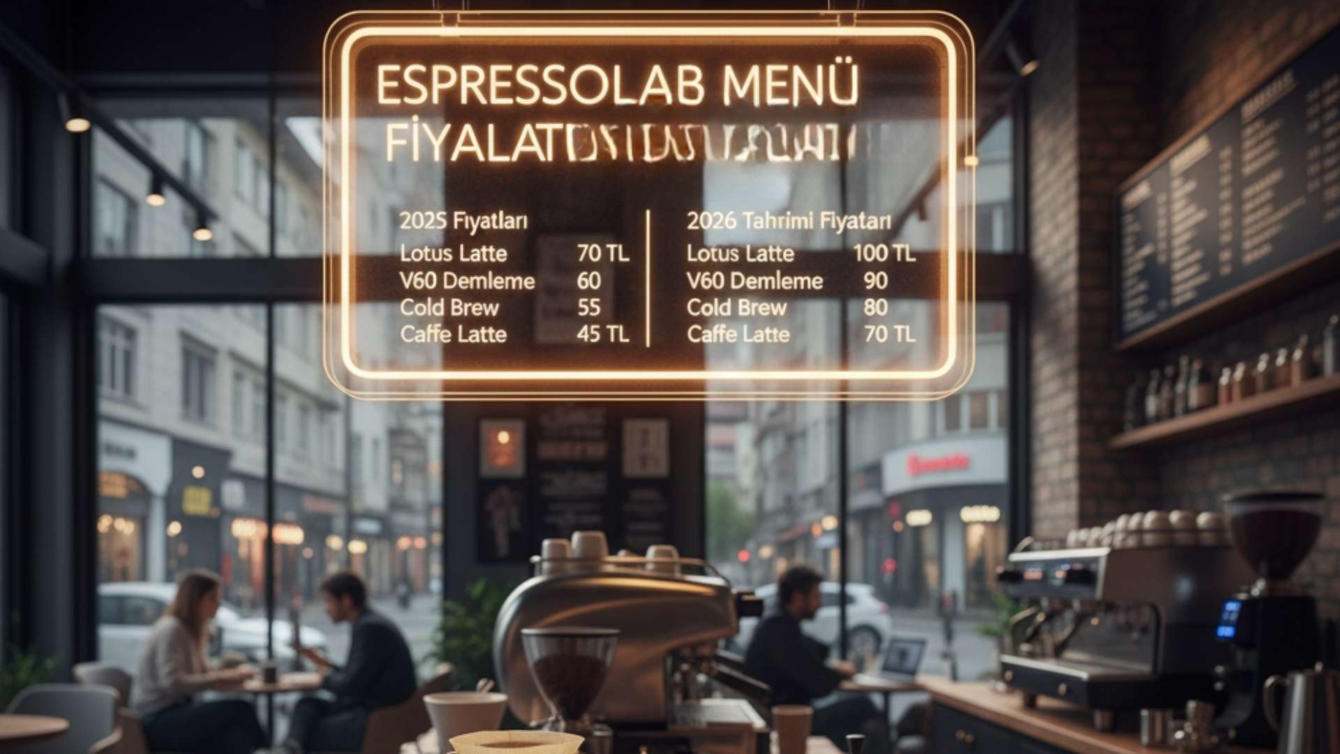 Espressolab Menü fiyat listesi