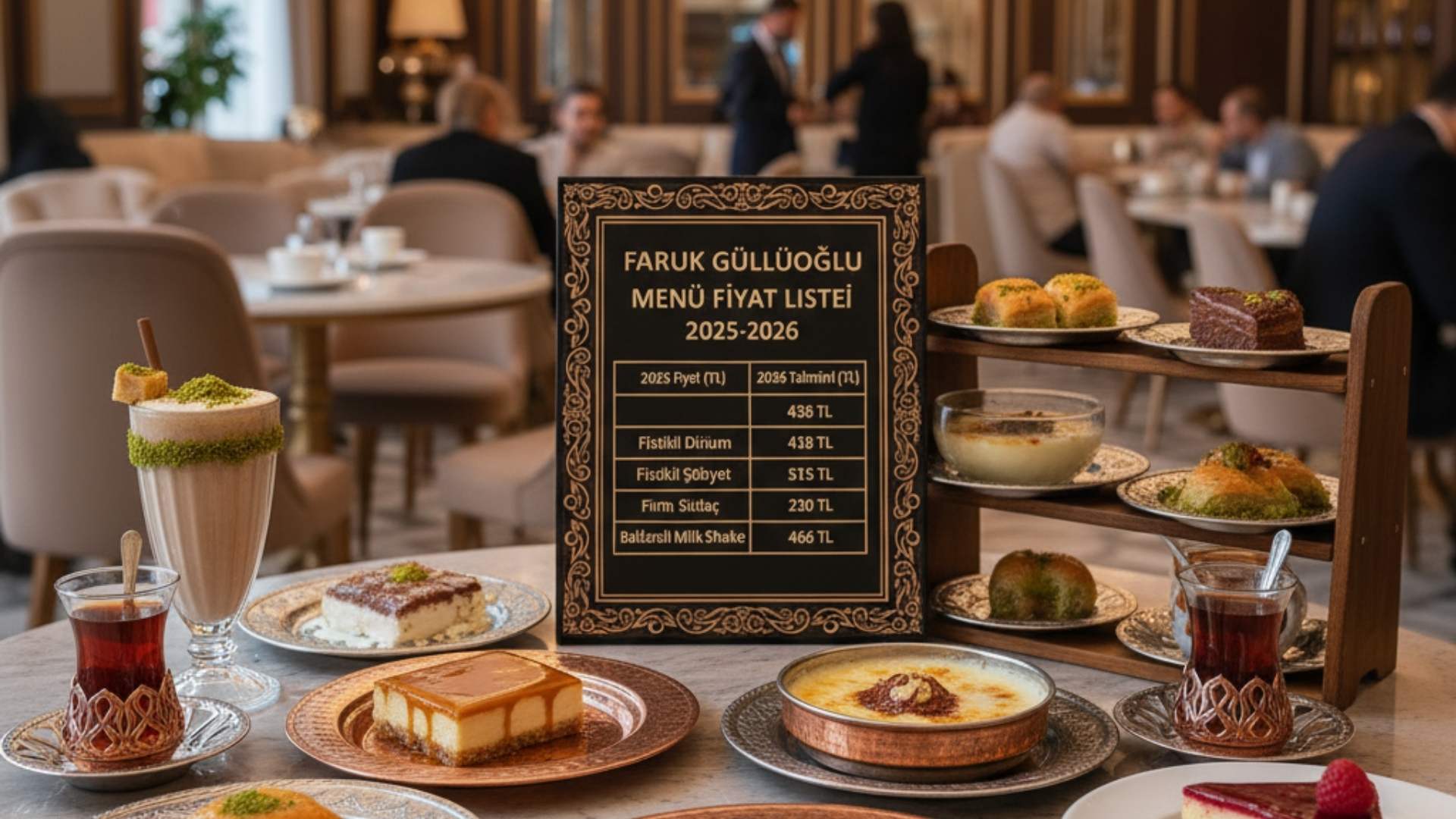 Faruk Güllüoğlu menü fiyat listesi nedir