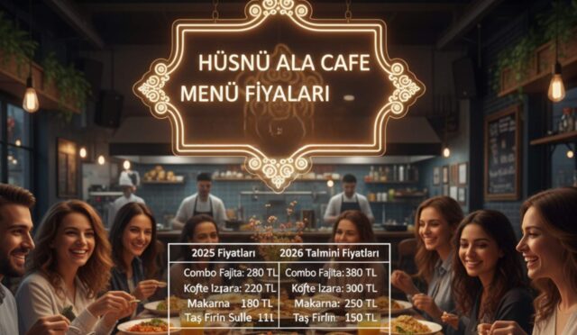 Hüsnü Ala Cafe Menü fiyat listesi