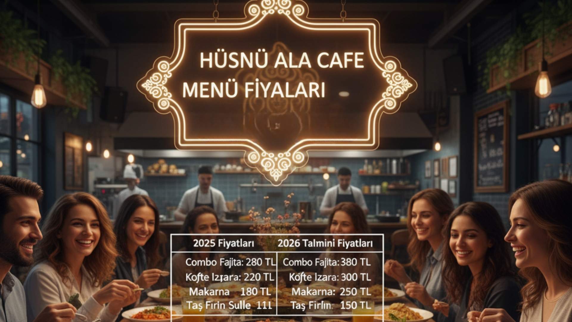 Hüsnü Ala Cafe Menü fiyat listesi