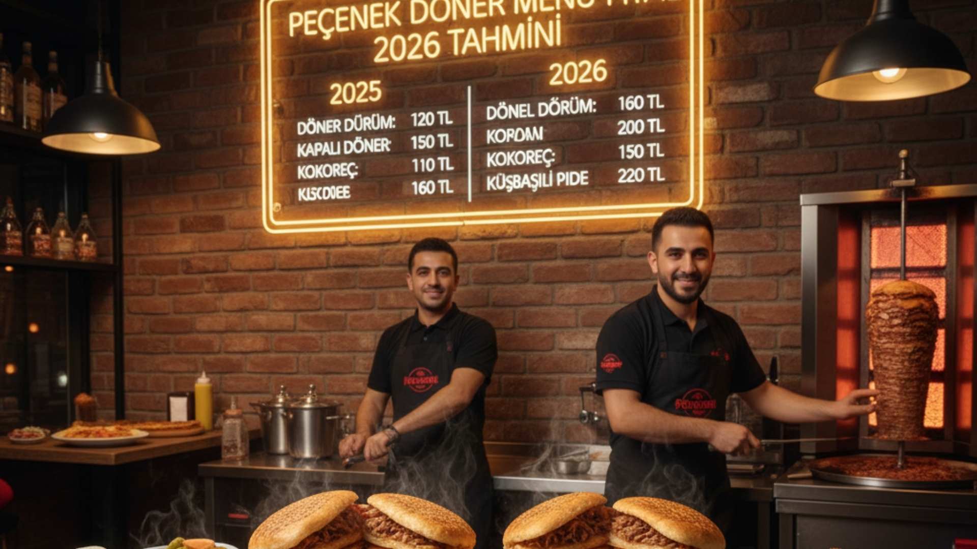 Peçenek Döner Menü fiyat listesi 2025