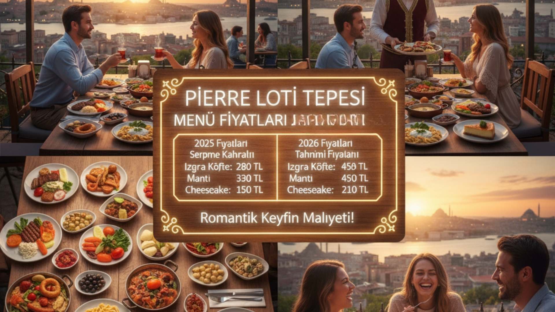 Pierre Loti Tepesi Menü fiyat listesi nedir