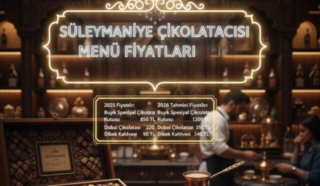 Süleymaniye Çikolatacısı Menü Fiyat Listesi