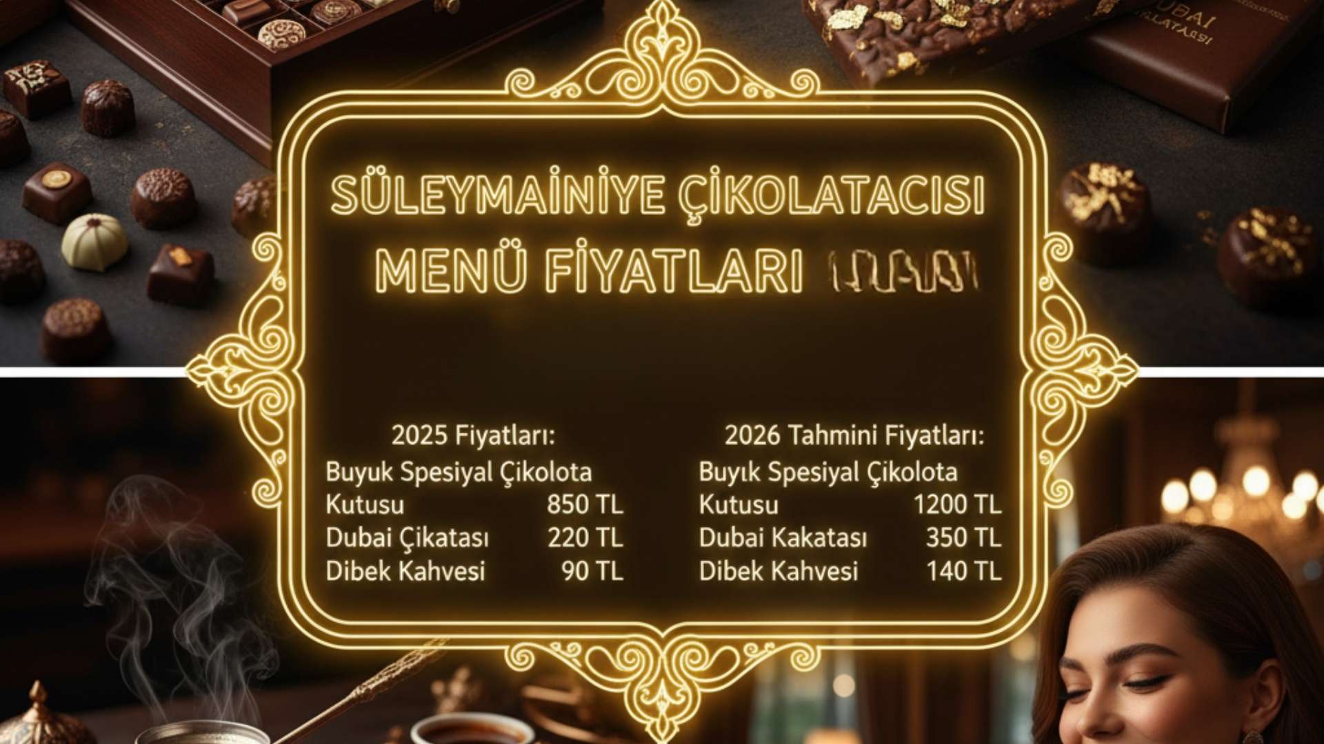 Süleymaniye Çikolatacısı Menü fiyat listesi nedir 
