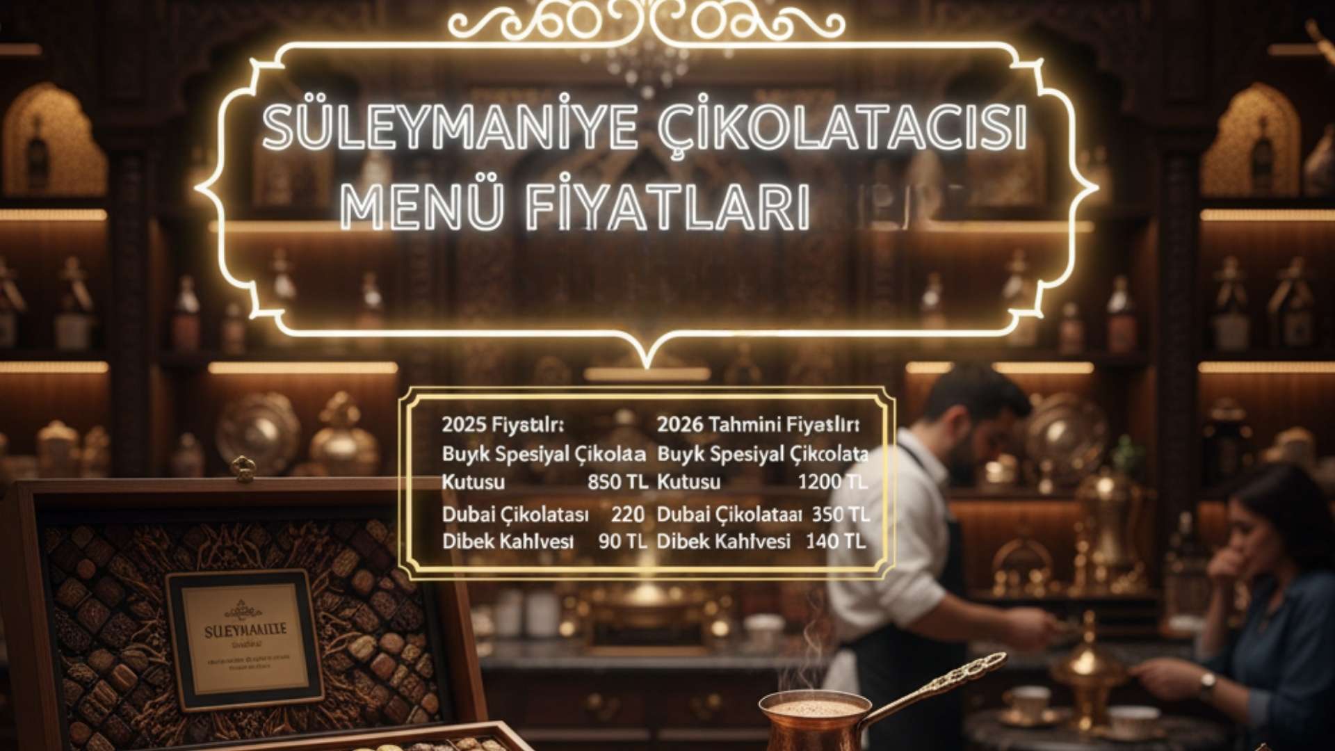Süleymaniye Çikolatacısı Menü fiyat listesi