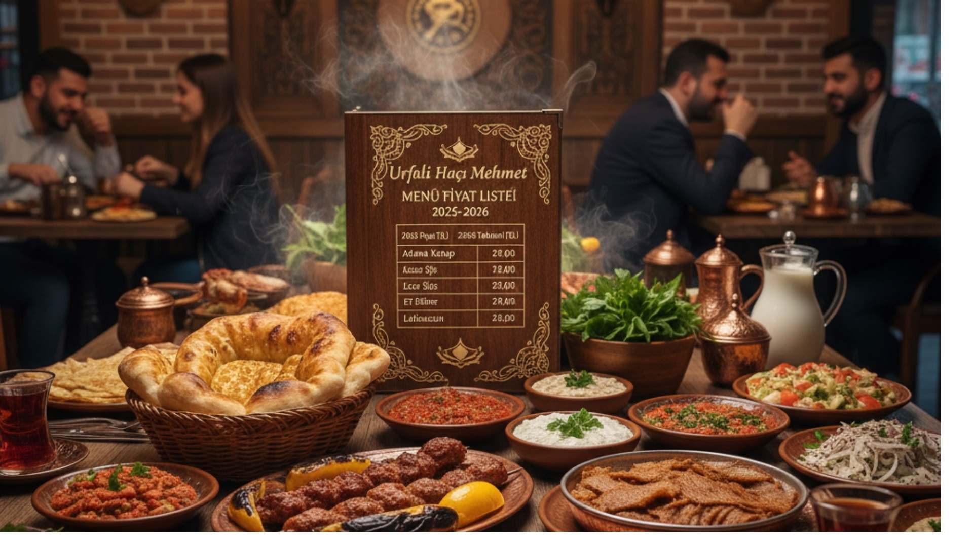 Urfalı Hacı Mehmet menü fiyat listesi