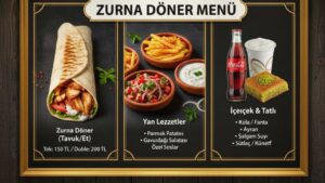 Zurna Döner Menü fiyat listesi