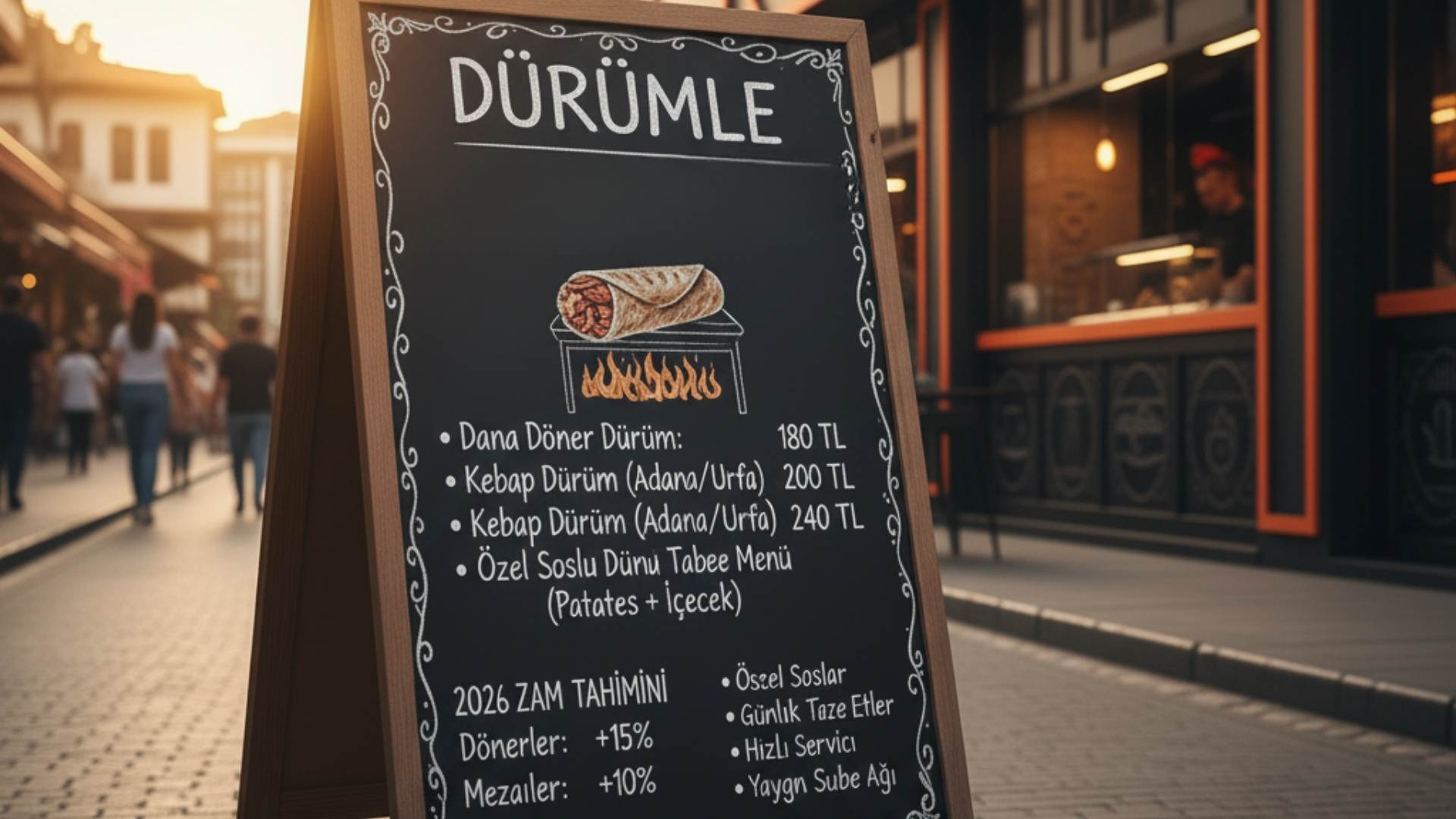Dürümle menü fiyat listesi
