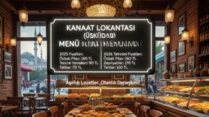 Kanaat Lokantası menü fiyat listesi