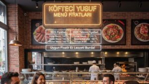 Köfteci Yusuf menü fiyat listesi