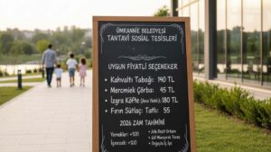 Ümraniye Belediyesi Tantavi Sosyal Tesisleri menü fiyat listesi